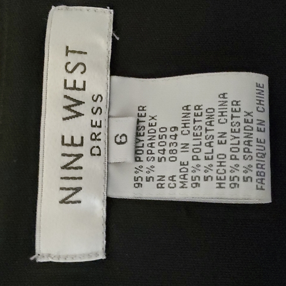 Nine West Sleeveless LBD Detail in Poly/Spandex Black Sz 6 - Picture 5 of 6